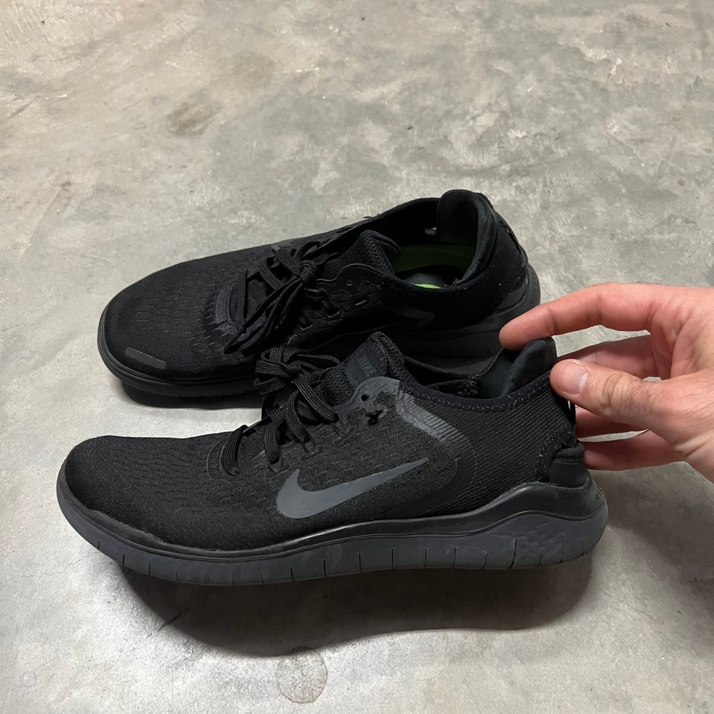 Nike Free RN 2018 Mens Running Shoes Triple Black 942836-002 Size 8